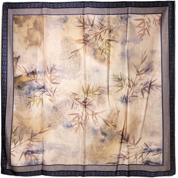 NWT Double Sided Silk Scarf 53"x53" Large Square Shawl Wrap SJJL 3210 - Picture 3 of 15